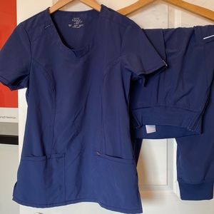 Cherokee infinity jogger scrub set navy blue